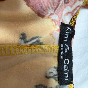 Kim & Cami Peach Floral Sheer Cami